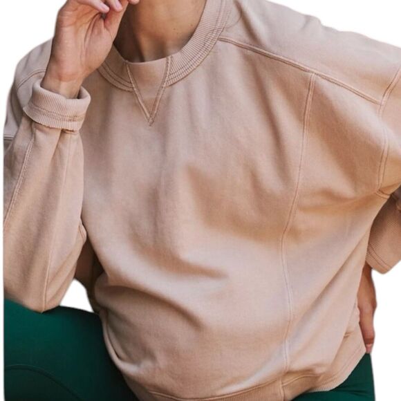 NWT FP X Hatch Intercept Desert Sand Sweatshirt Sweatpants Maternity Set Medium - Picture 4 of 12